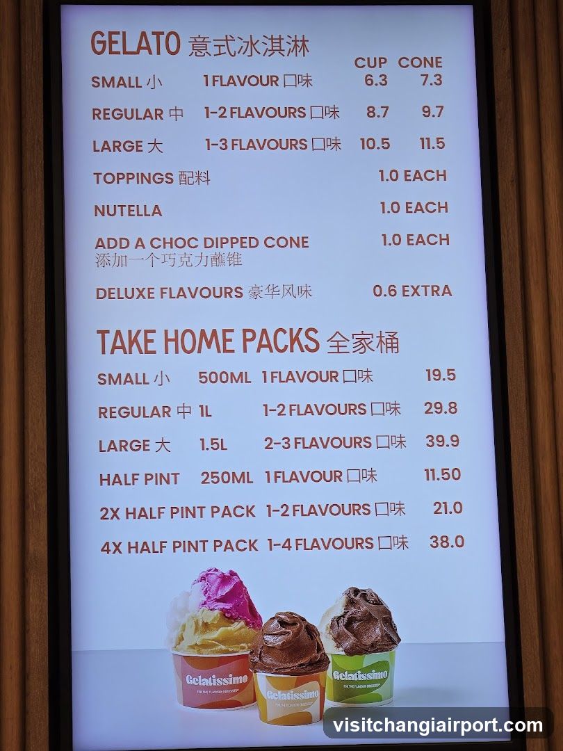 Gelatissimo Jewel Changi Airport