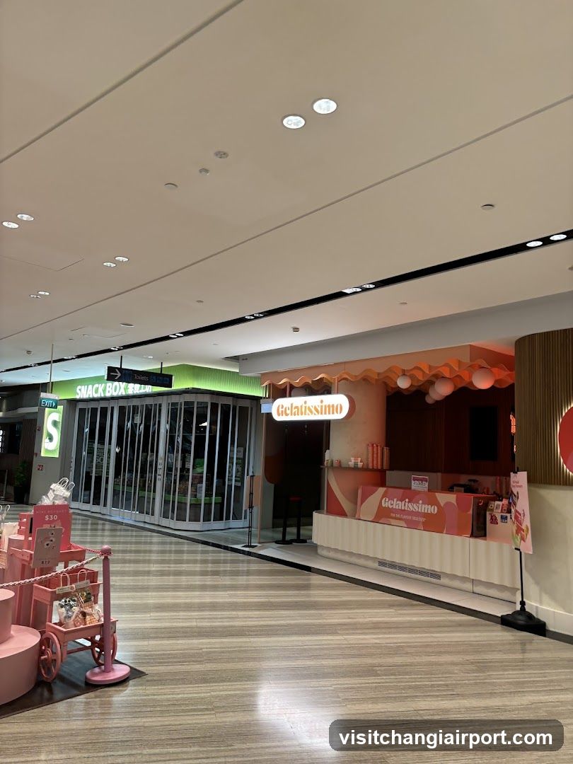 Mall Interior with Snack Box and Gelatissimo