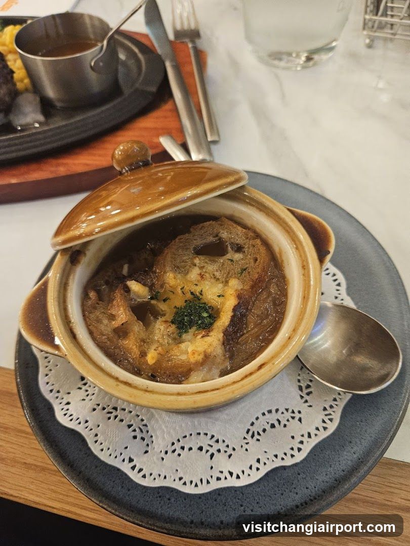 French Onion Soup in Clay Pot