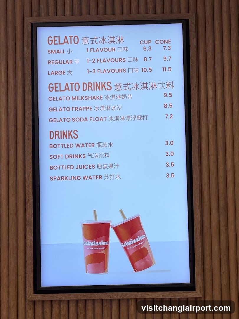 Gelato Menu Board
