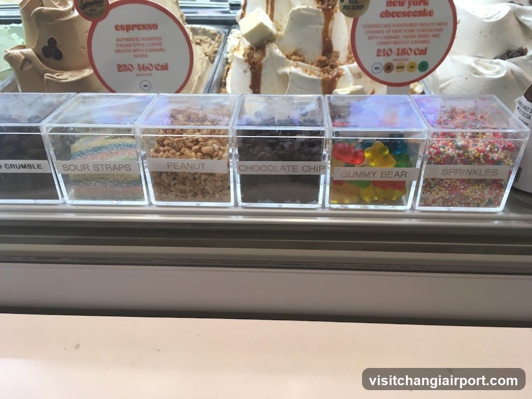 Gelato Toppings Display