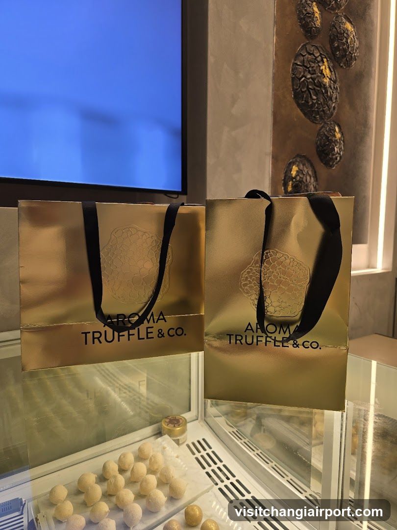 Aroma Truffle & Co. Shopping Bags and Display Case
