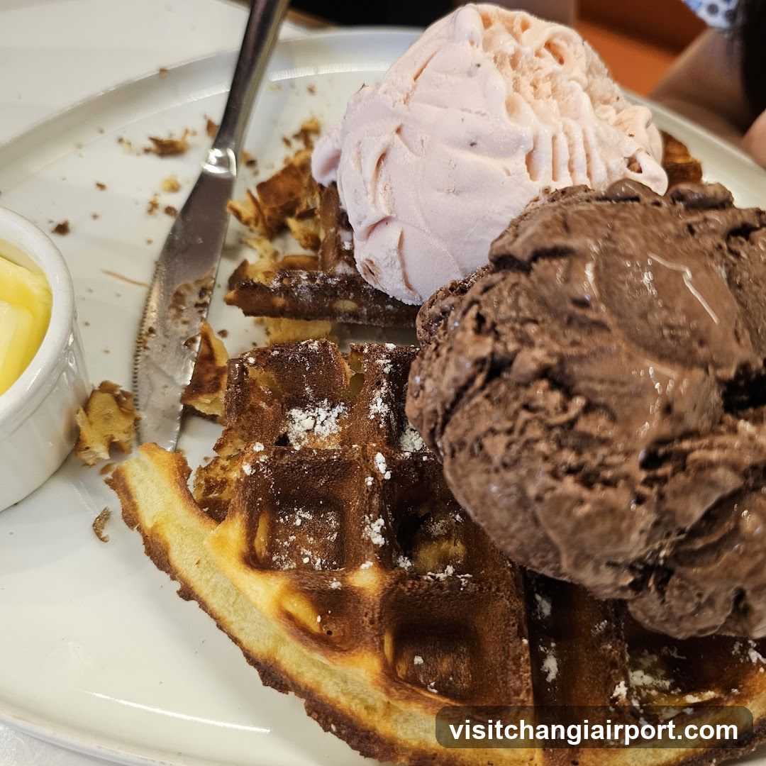 Waffle with Ice Cream