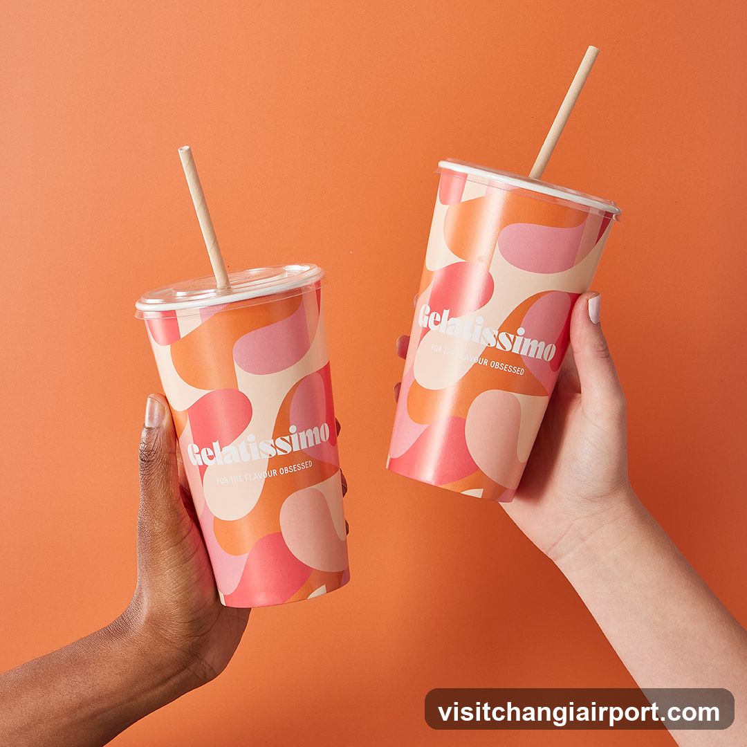 Gelatissimo cups held by hands