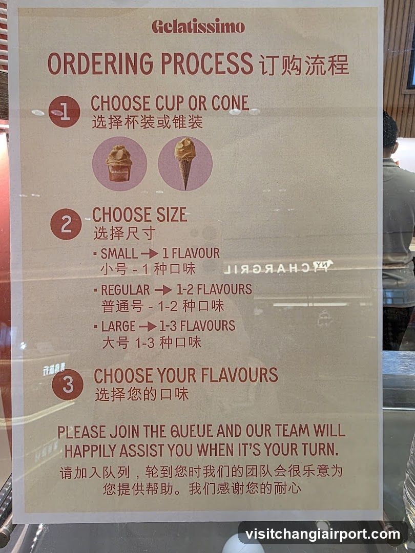 Gelatissimo Ordering Process Sign