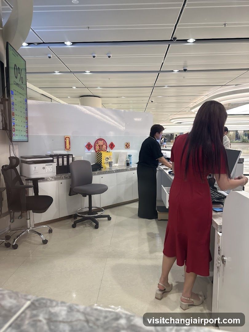 Interior of a modern office or service center