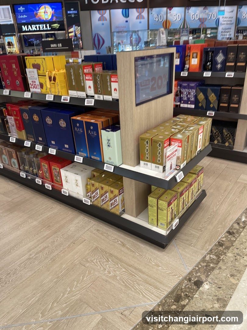 Martell and other liquor display in store
