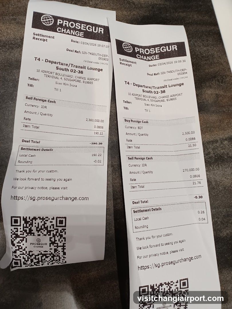 Prosecur Change Receipts