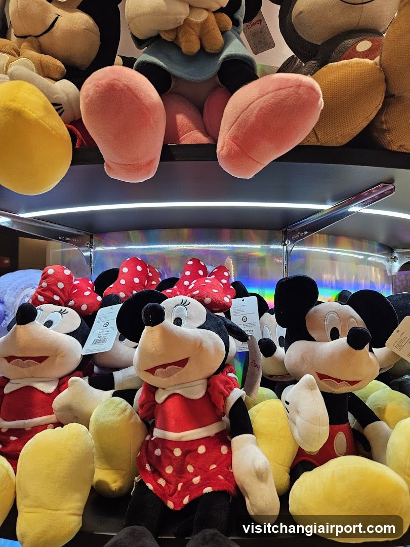 Mickey and Minnie Mouse Plush Toys Display