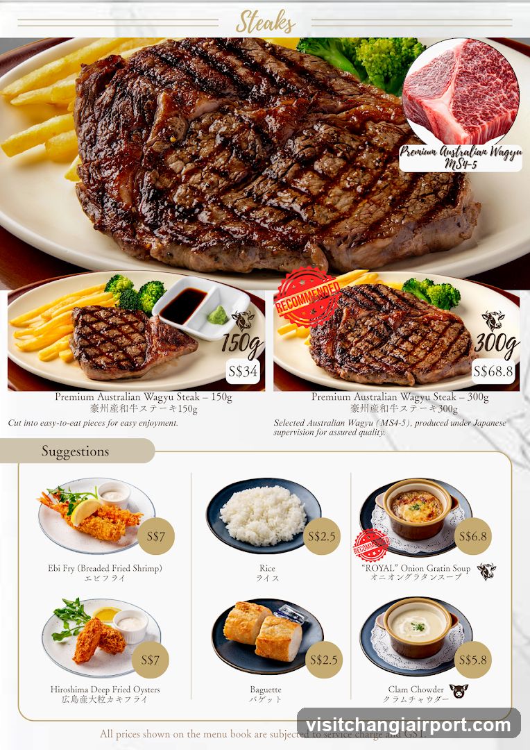 Steak Menu and Suggestion Board