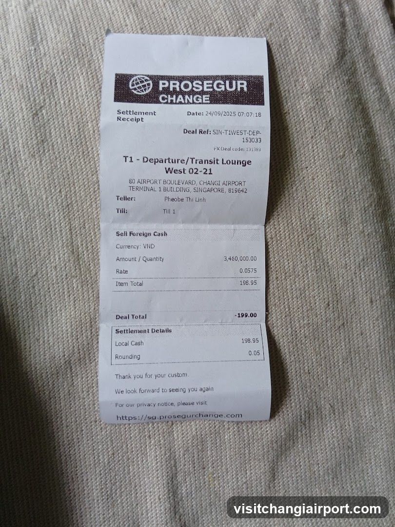 Prosecur Change Receipt