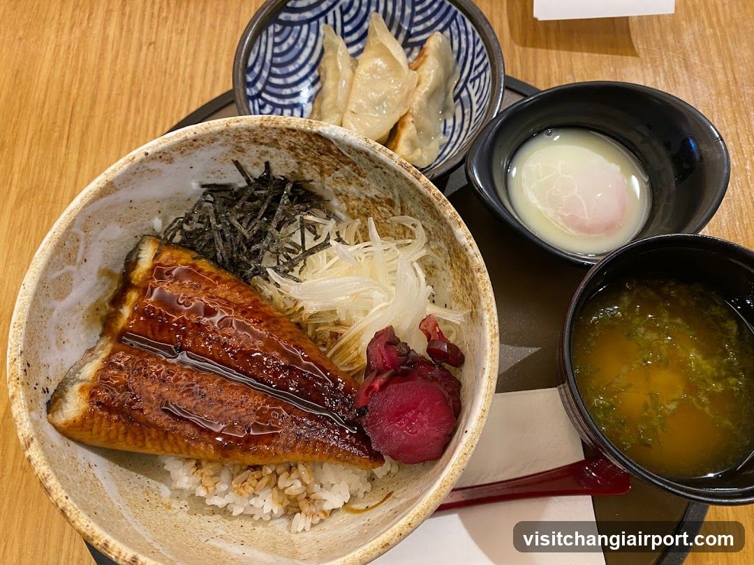 Eel Rice Bowl with Side Dishes