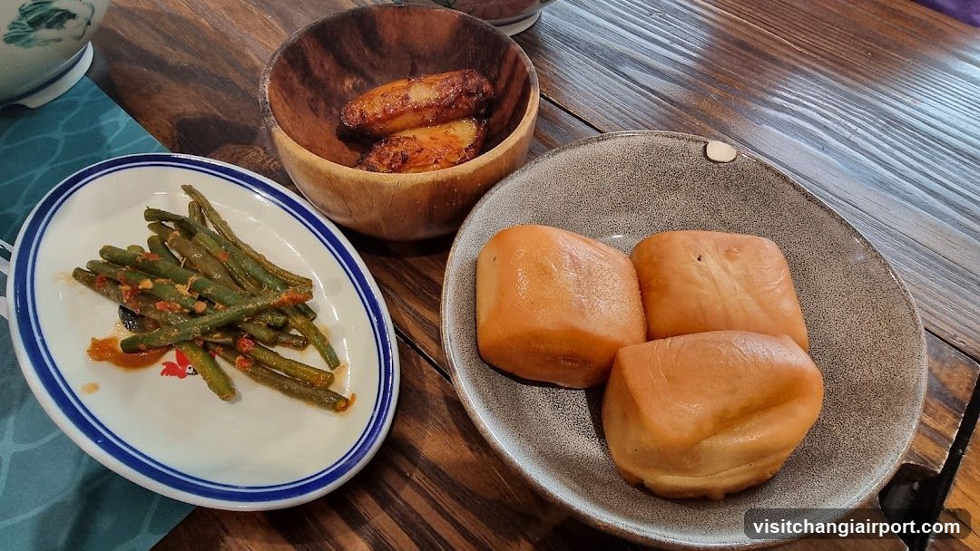 Food on wooden table