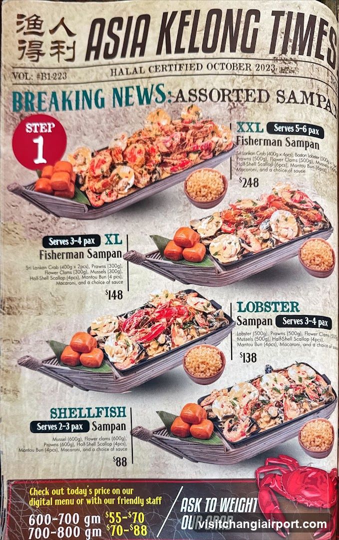 Asia Kelong Times Menu