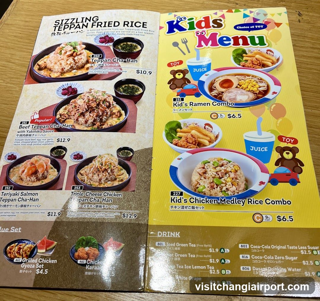 Kids Menu & Sizzling Teppan Fried Rice