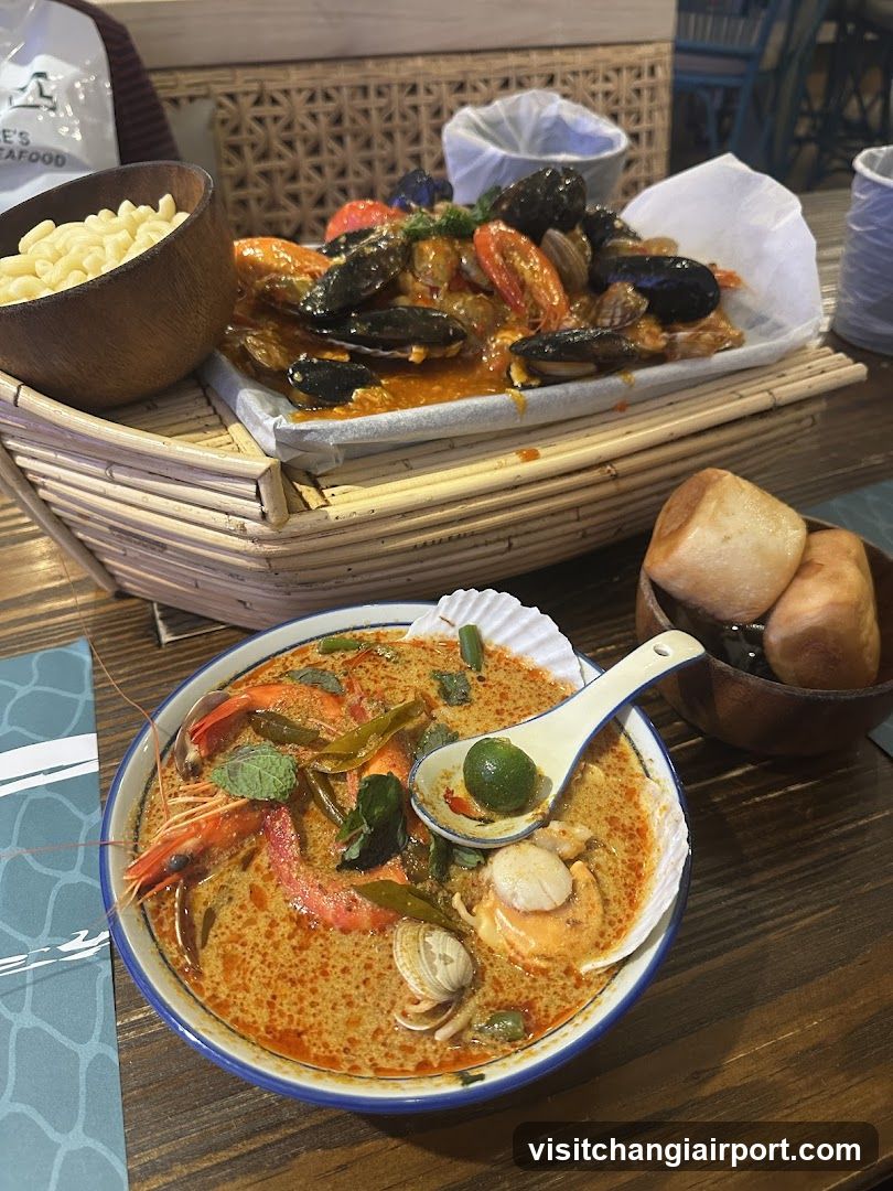 Seafood Meal at Restaurant