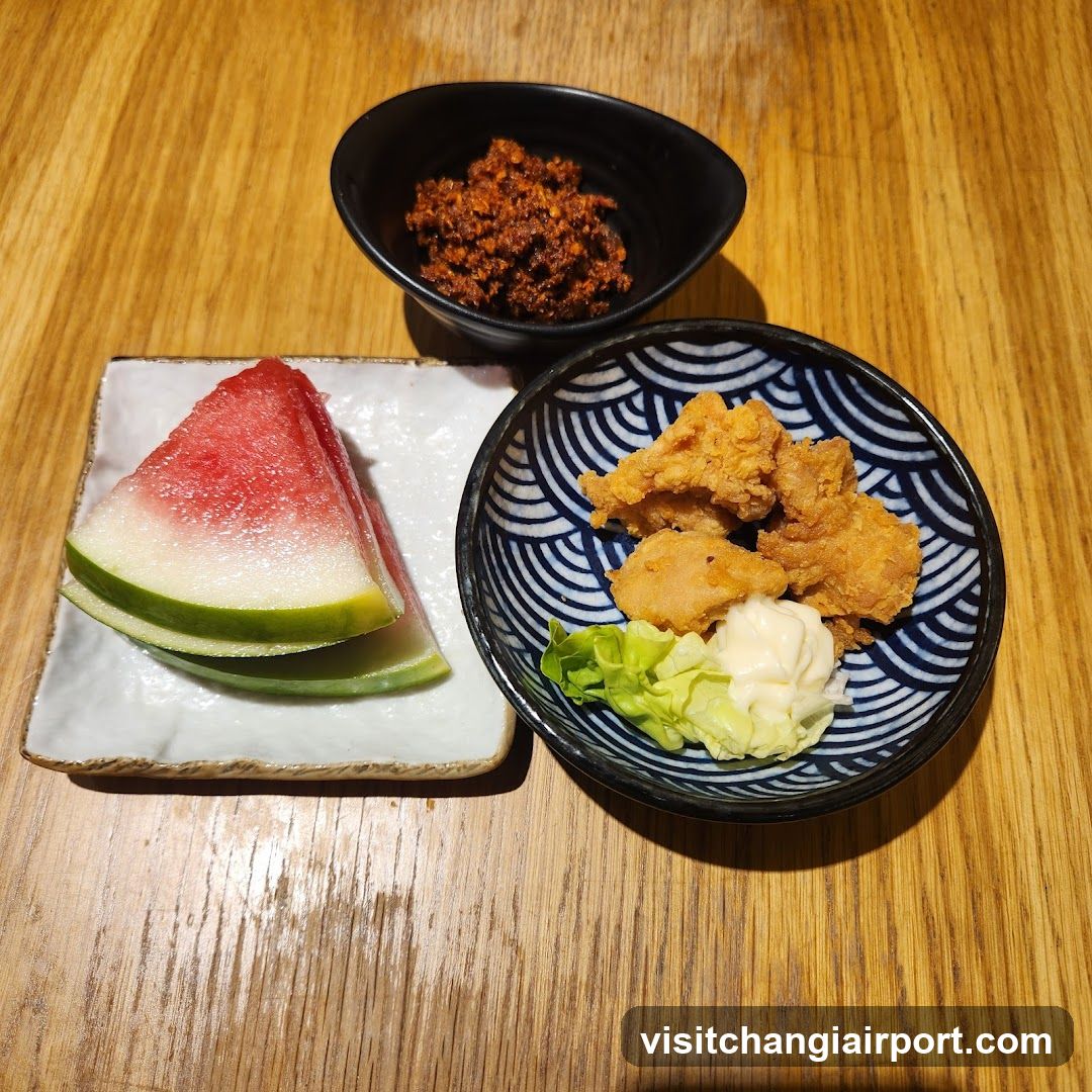 Food on wooden table