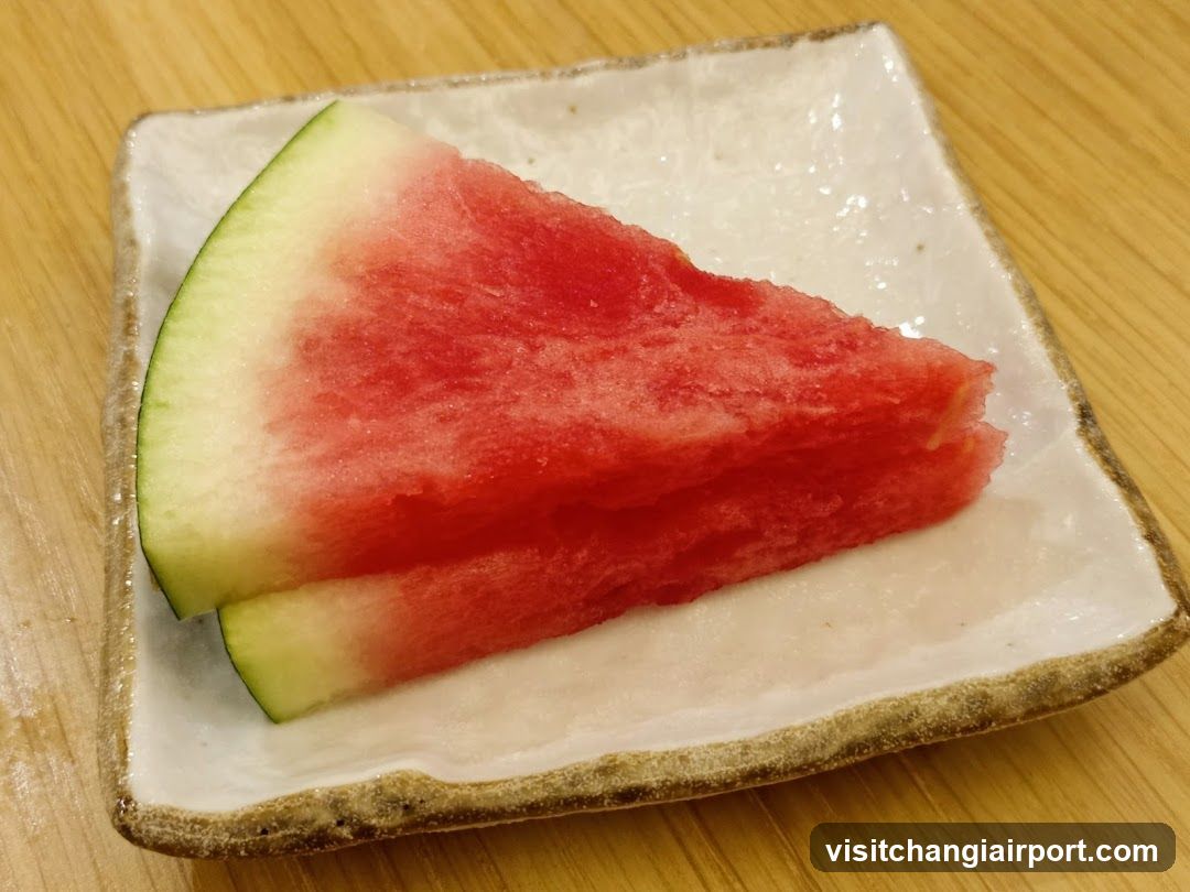 Watermelon Slice on Plate
