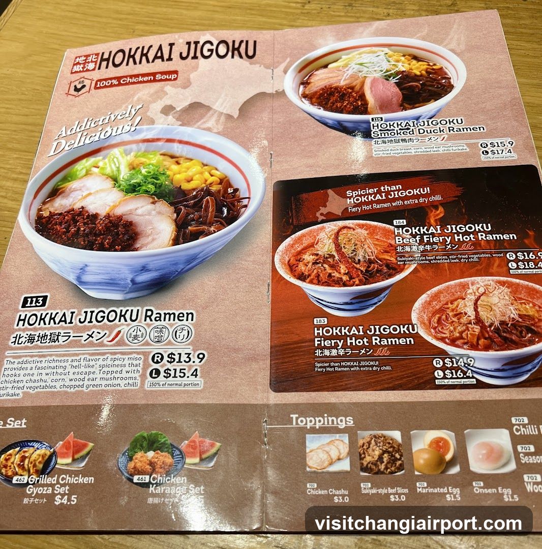 Hokkai Jigoku Menu