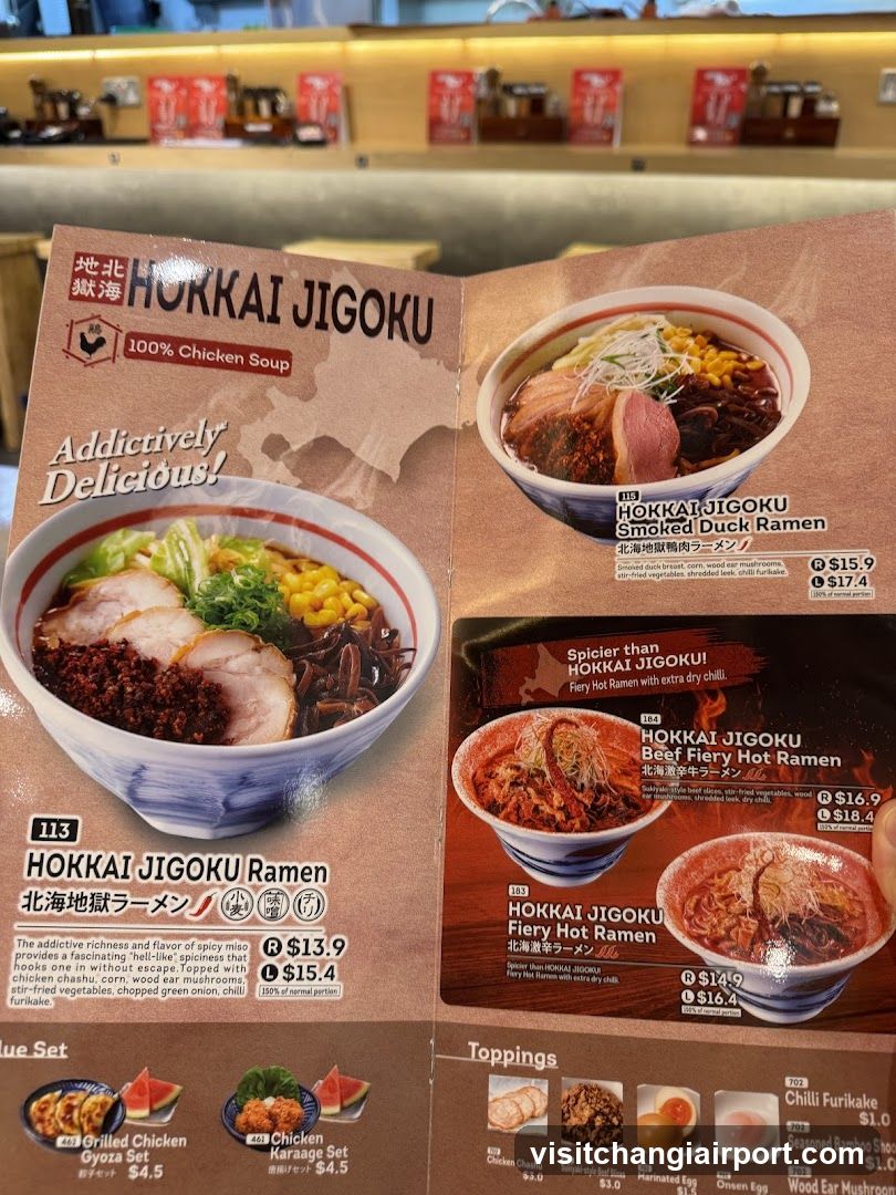Hokkai Jigoku Ramen Menu