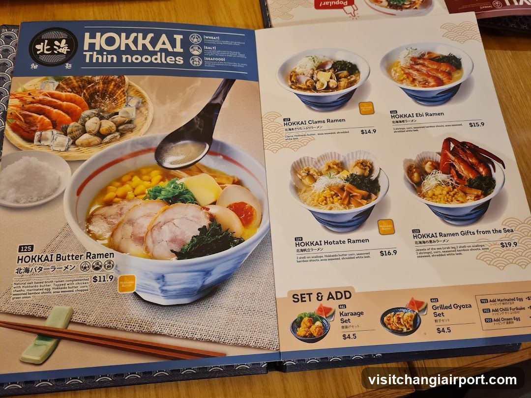 Hokkai Thin Noodles Menu