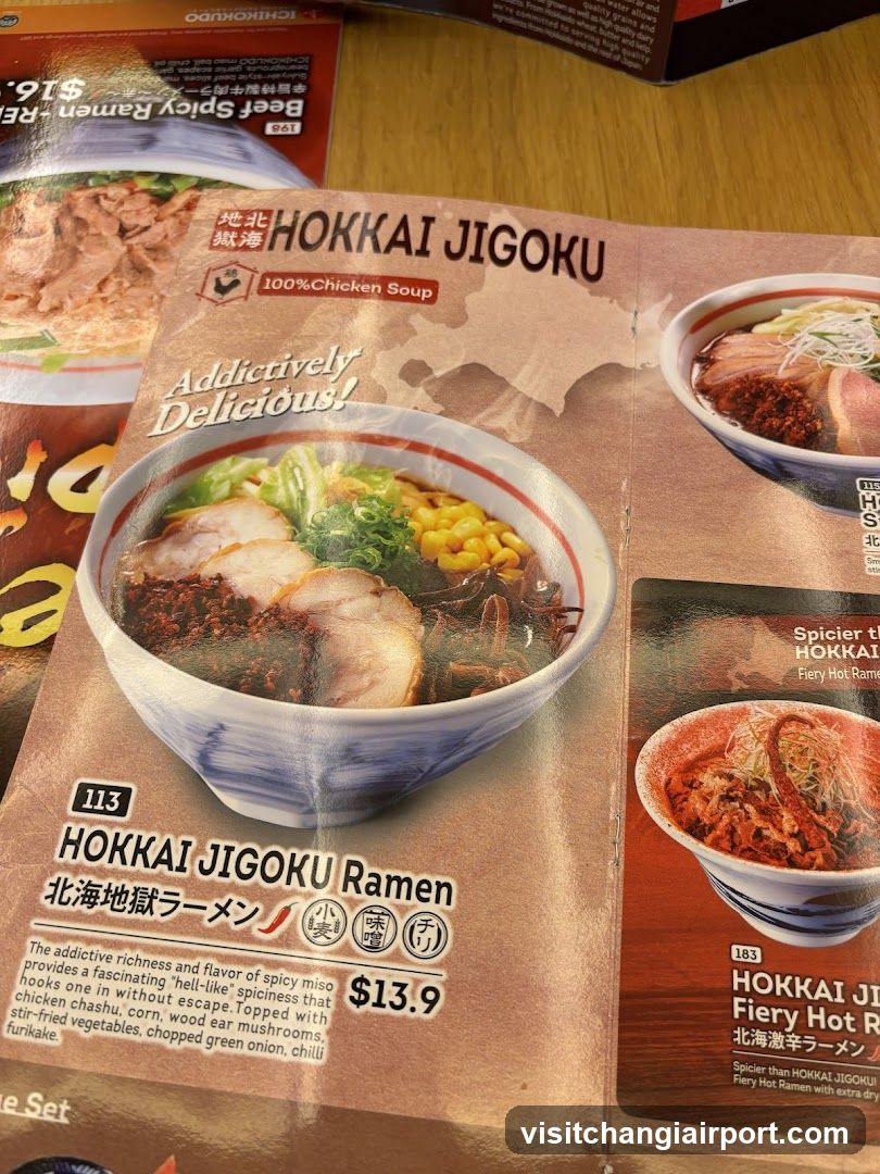 Hokkai Jigoku Ramen Menu Page