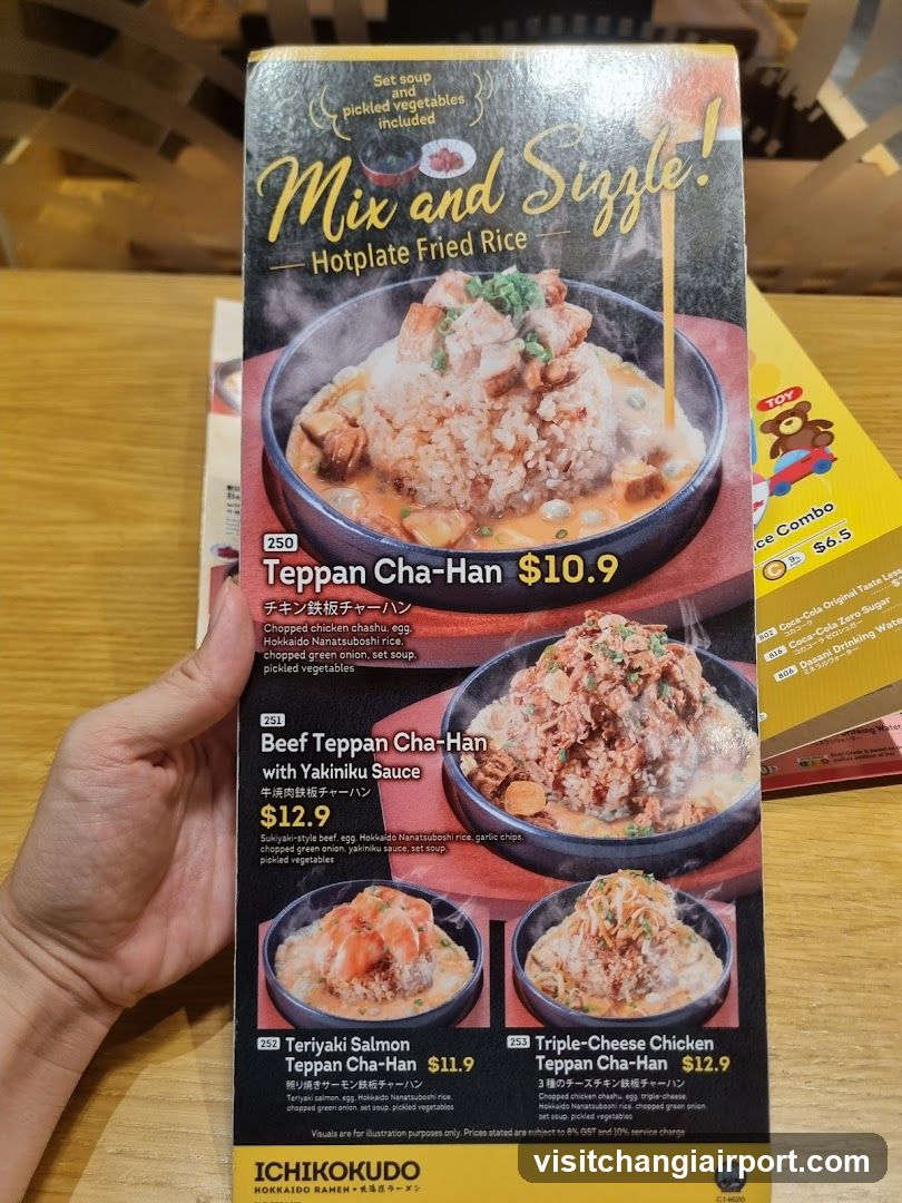 Teppan Cha-Han Menu Page