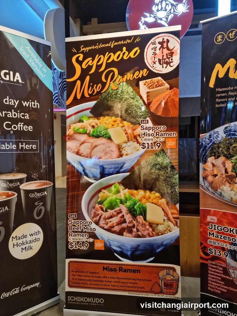 Sapporo Miso Ramen Menu Display
