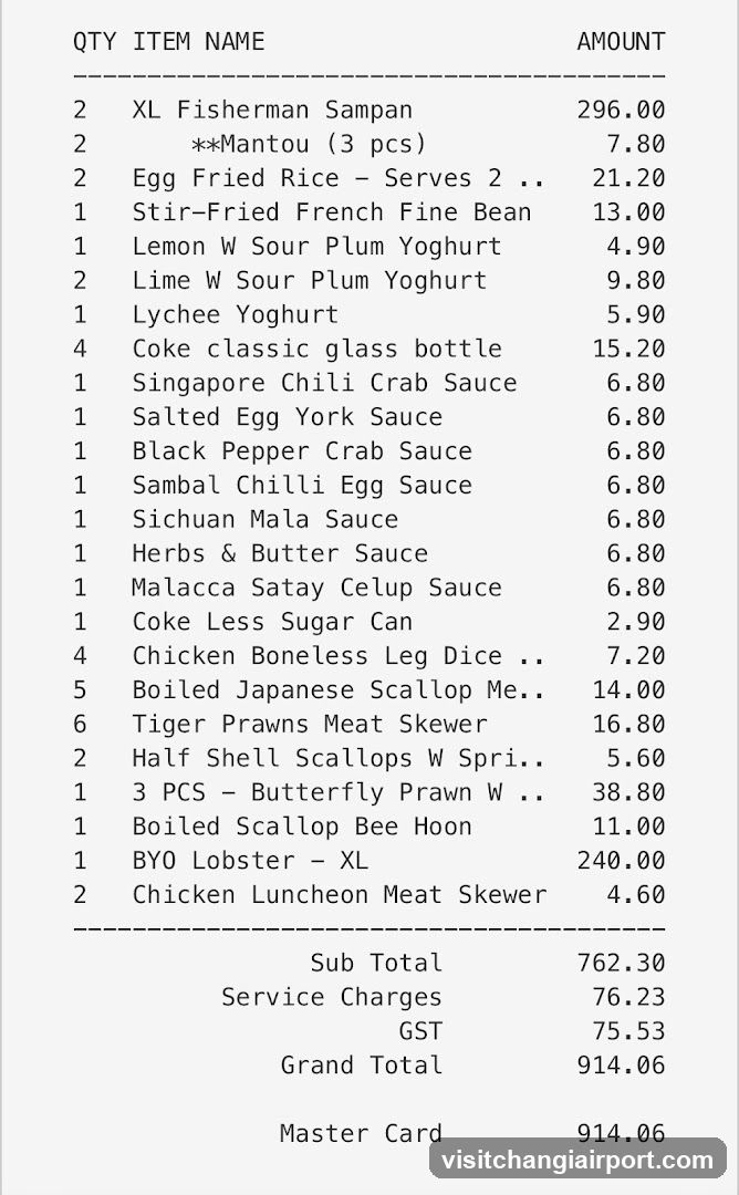 Restaurant Receipt