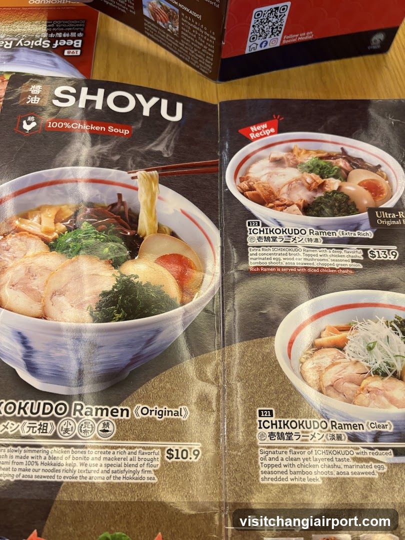 Ichikokudo Ramen Menu