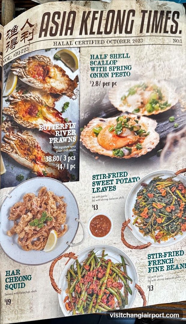 Asia Kelong Times Magazine Menu
