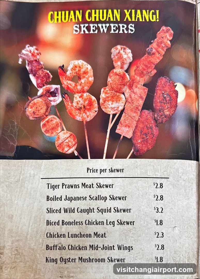 Chuan Chuan Xiang! Skewers Menu
