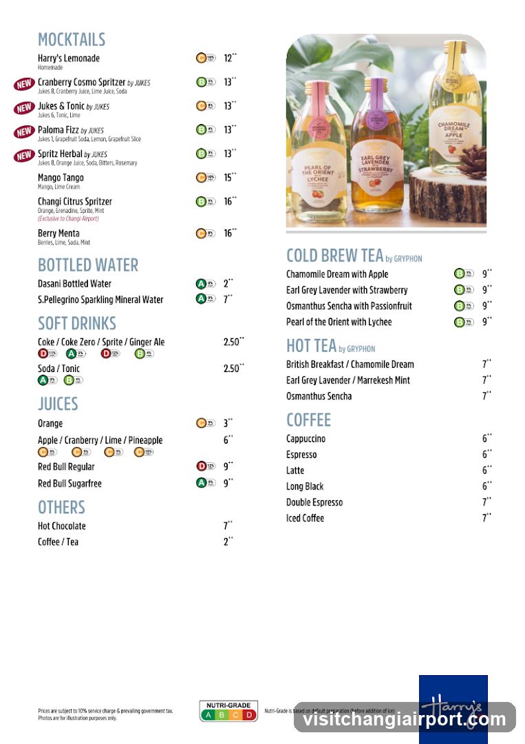 Harry's Menu