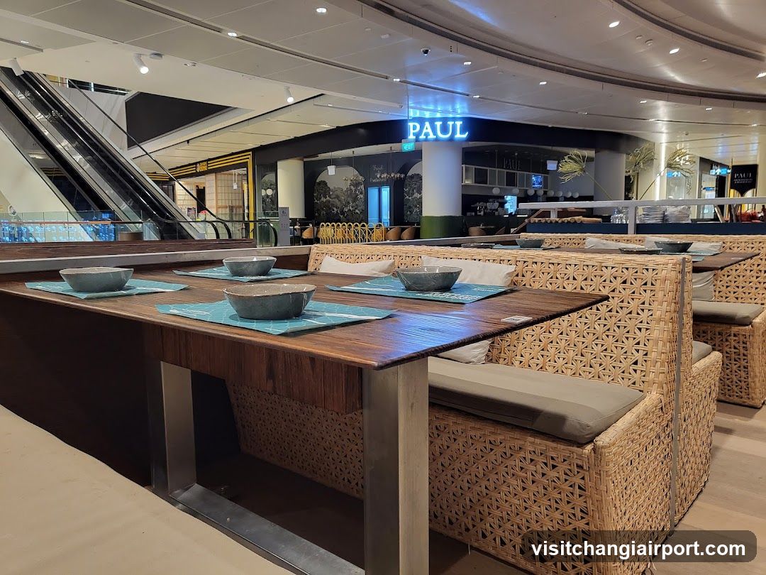 Restaurant Interior with Woven Seating