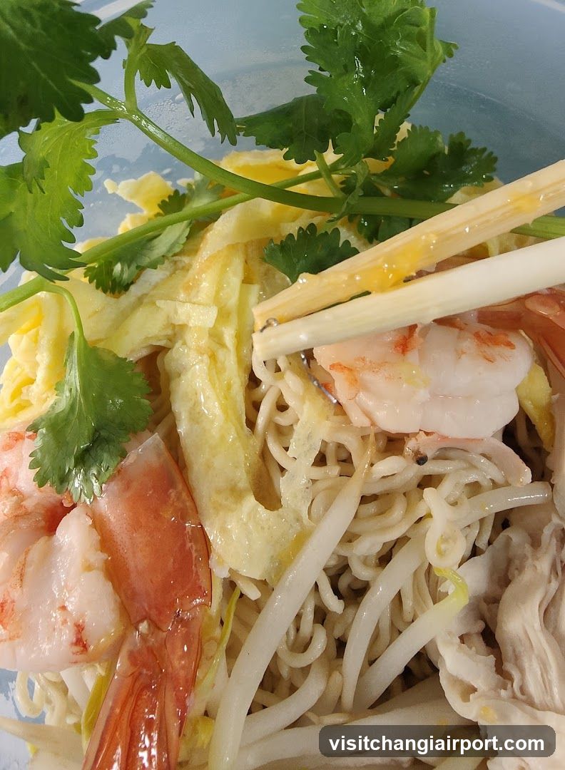 Noodle Dish with Shrimp and Egg