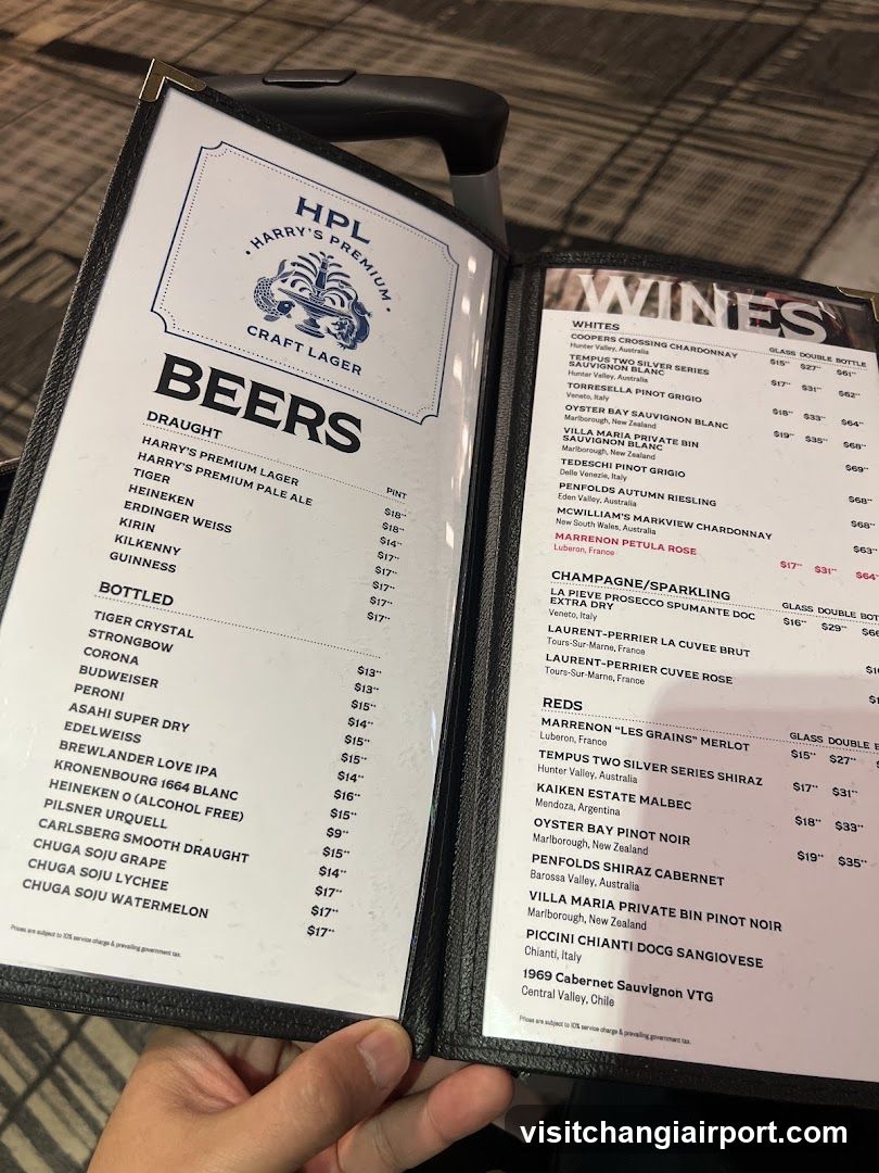 HPL Harry's Premium Craft Lager Menu