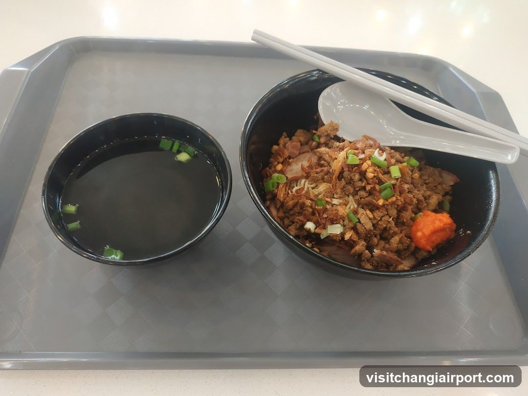 Meal Tray with Noodles and Soup