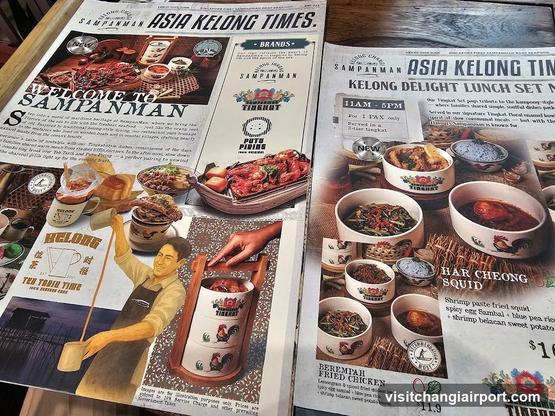 Sampaman Asia Kelong Times Menu Spread