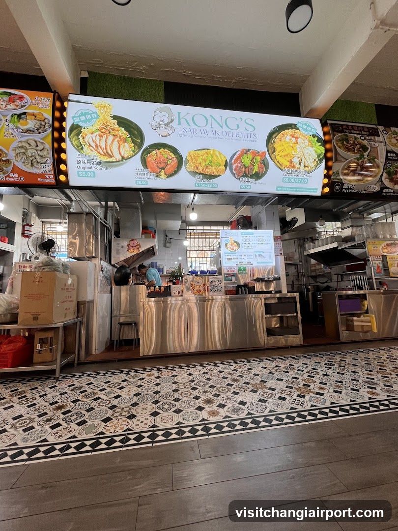 Kong's Sarawak Delights Food Stall Interior