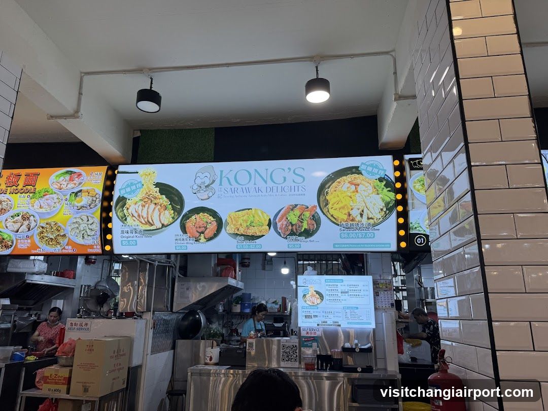 Kong's Esamawak Delights Food Stall Interior