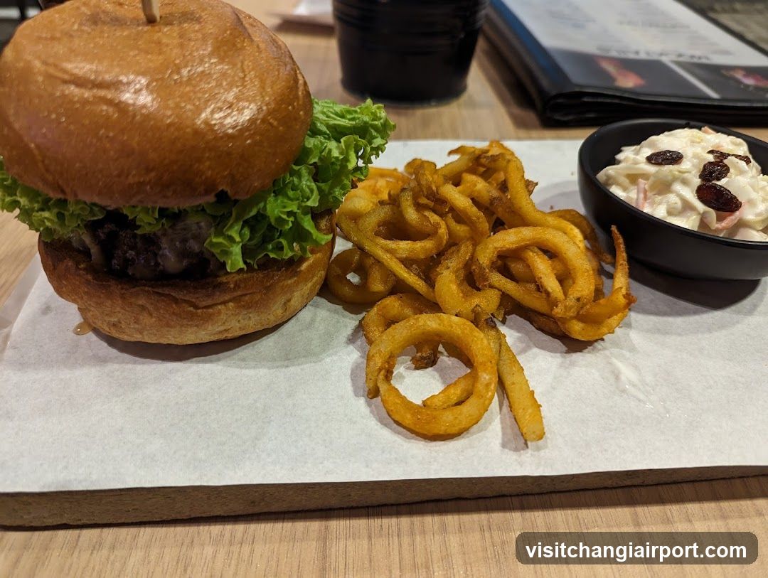 Burger Meal with Fries and Coleslaw