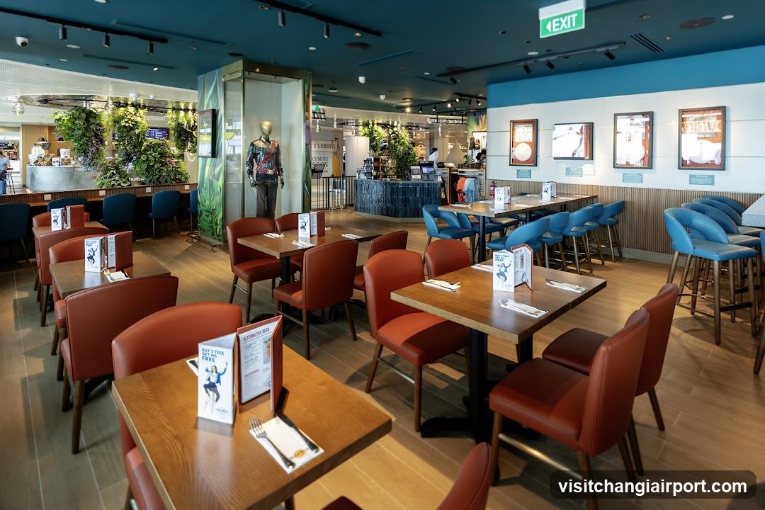 Restaurant Interior with Seating and Decor