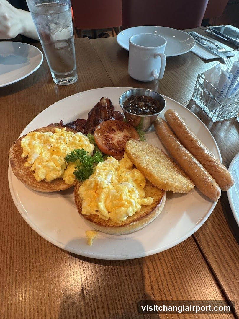 Breakfast Plate with Scrambled Eggs and Sausages
