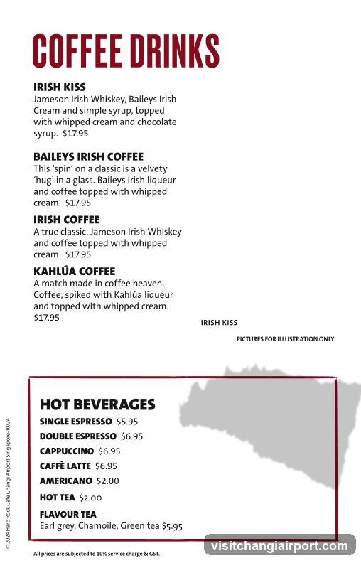 Coffee Drinks & Hot Beverages Menu
