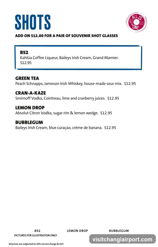 Shots Menu
