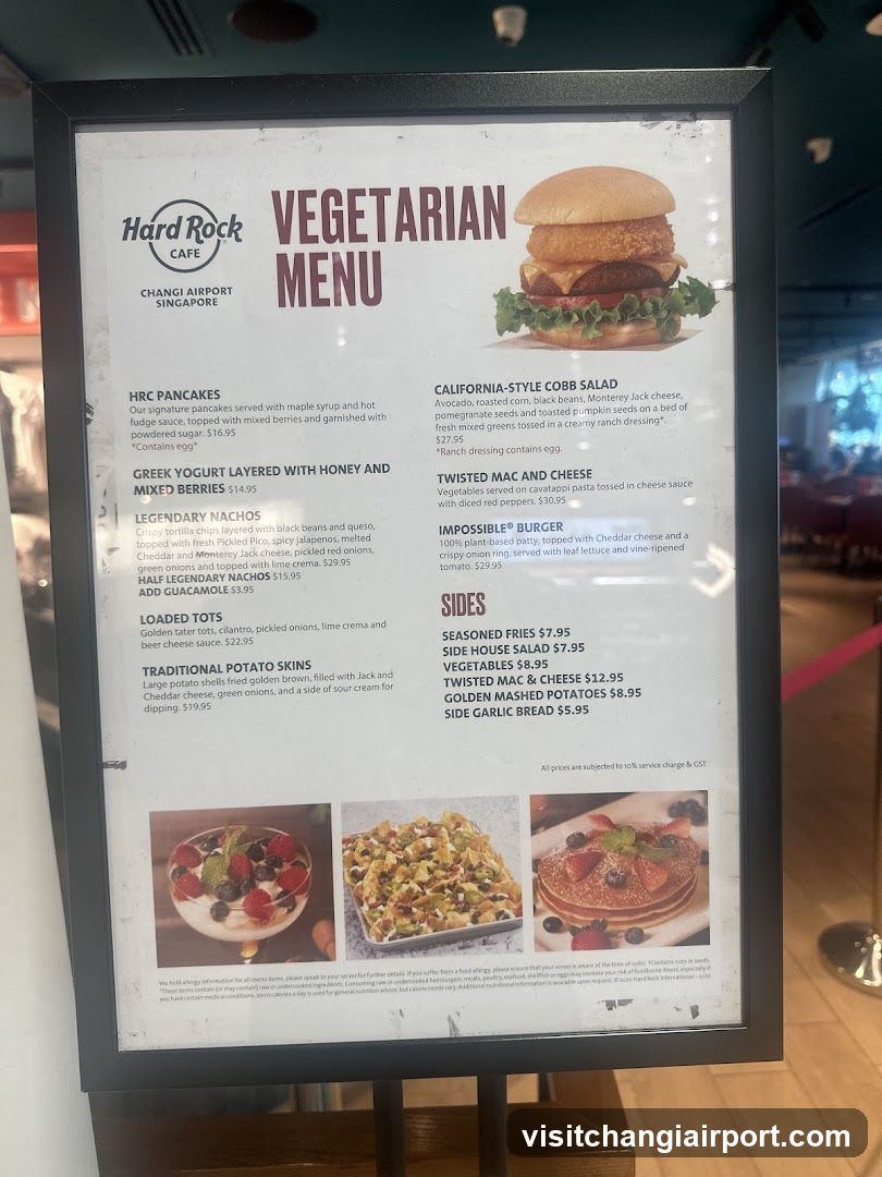 Hard Rock Cafe Vegetarian Menu