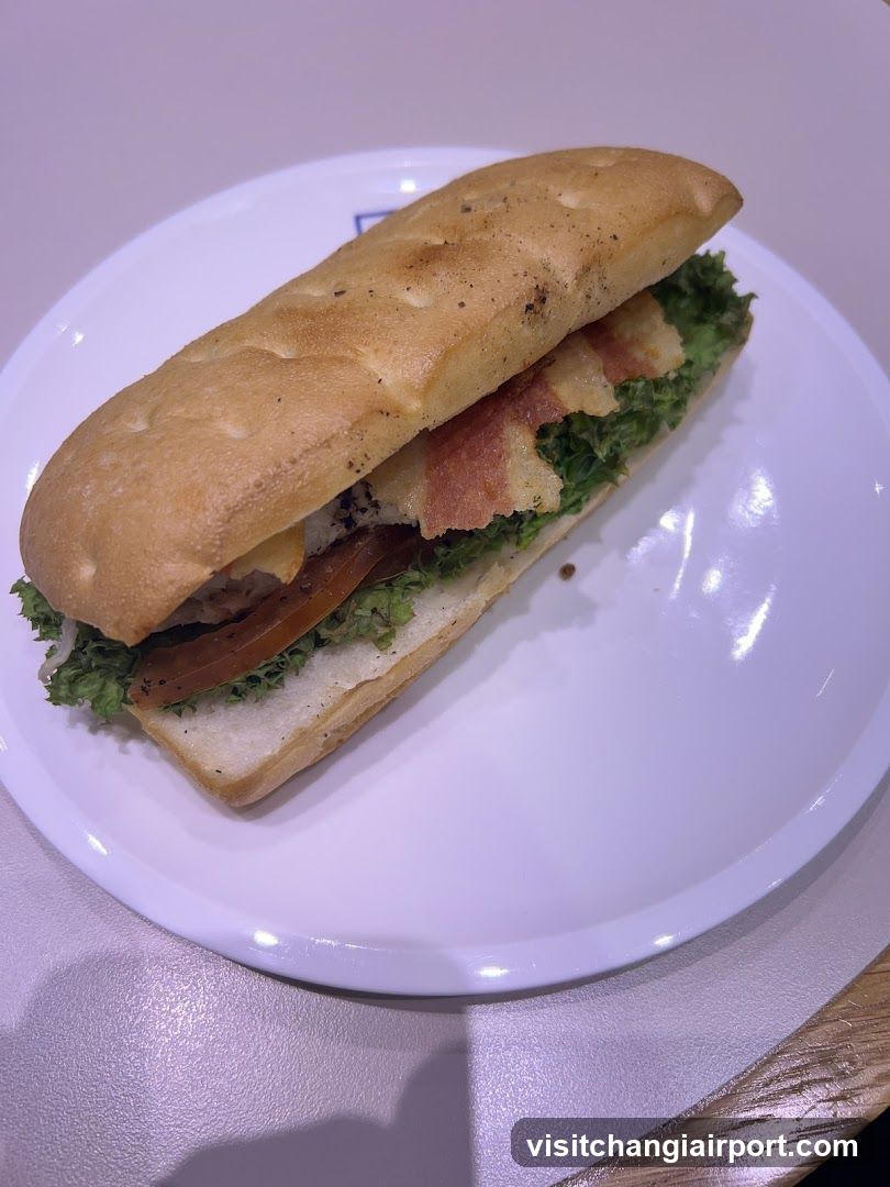 Sandwich on a white plate