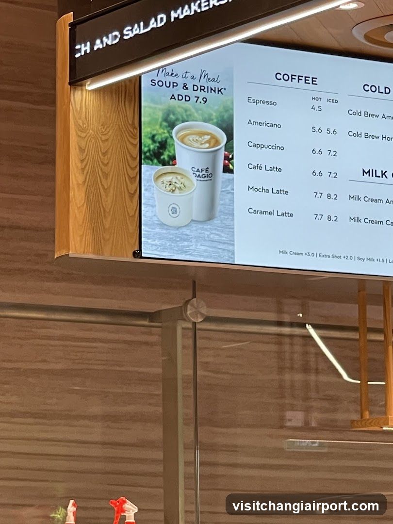 Cafe Pagio Menu Board