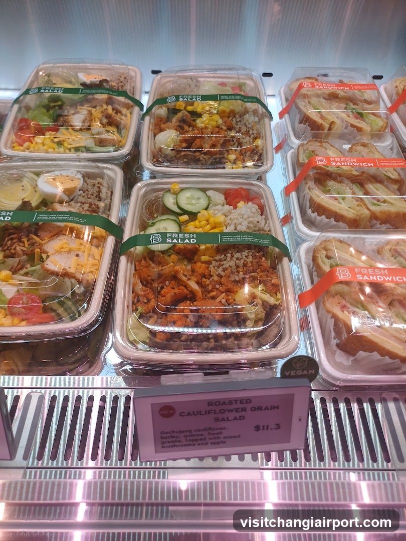 Fresh Salad and Sandwich Display