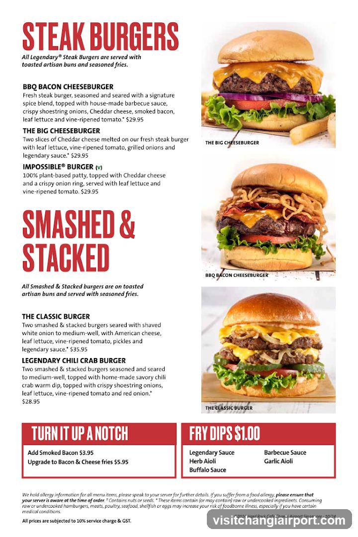 Steak Burgers Menu